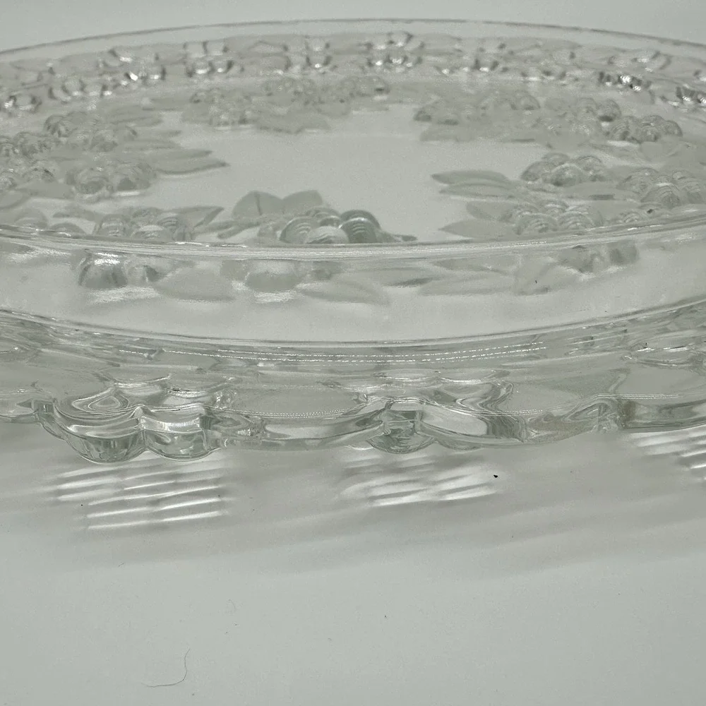 Vintage Mikasa Crystal Carmen‎ Walther Glass Serving Cake Platter
